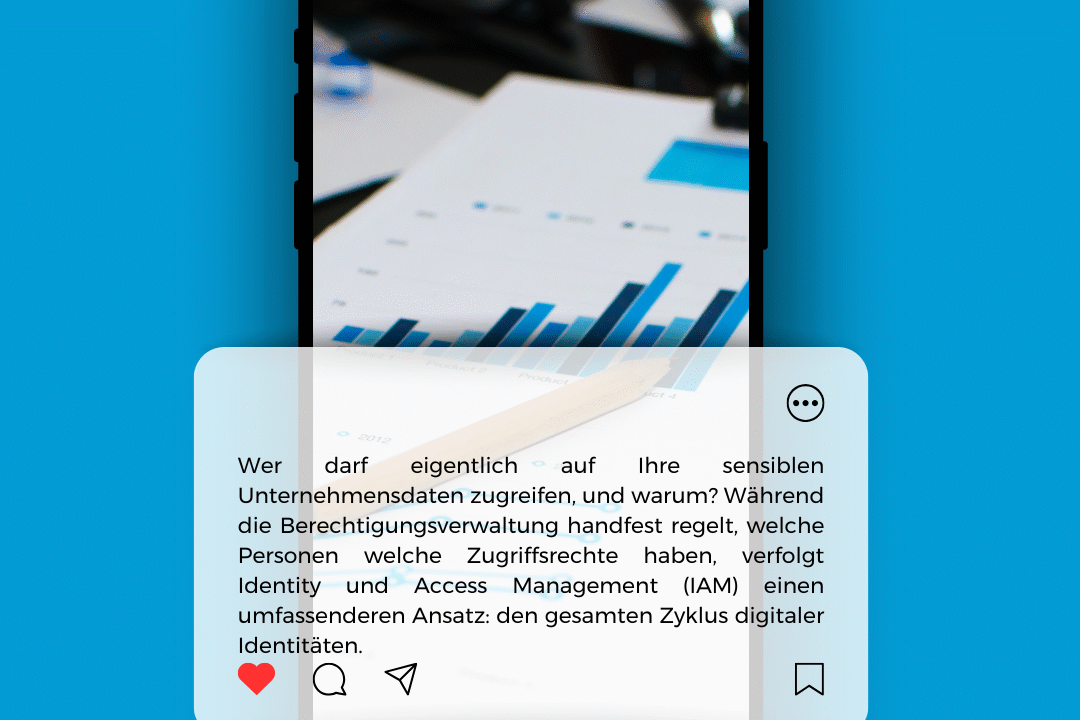 Smartphone als Symbol für Identity & Access Management und Zugriffsrechte auf Unternehmensdaten